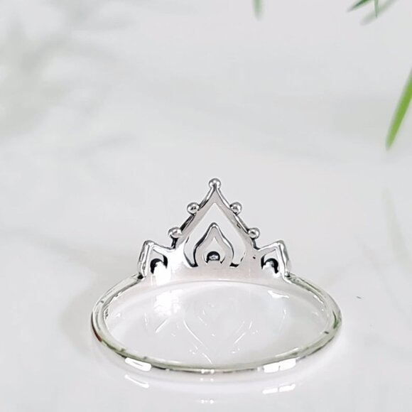 Sterling Silver Beaded Ring, Henna Mandala Ring, 925 Stamped, Minimalist Ring, - Picture 4 of 9